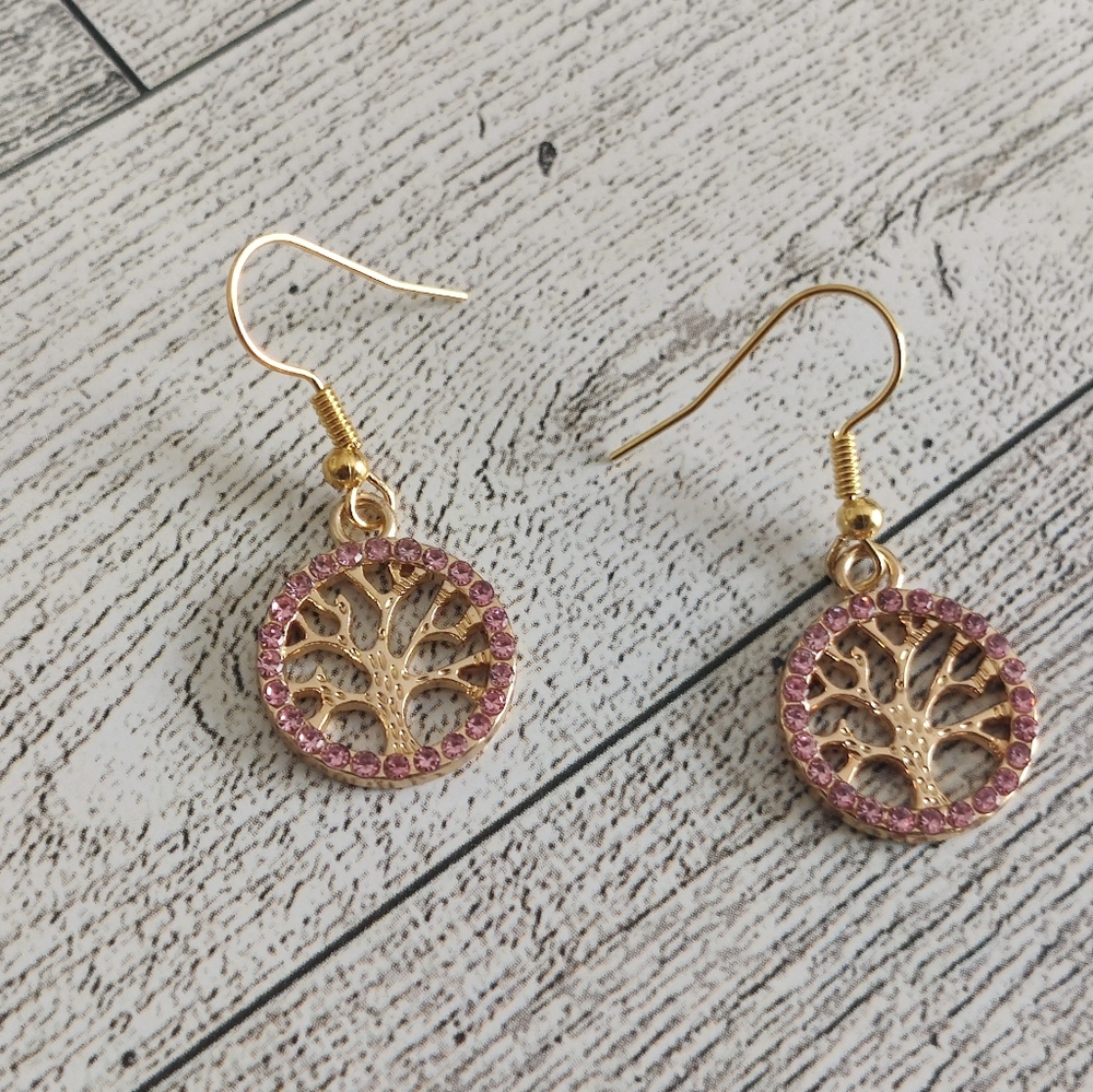 Tree of Life Crystal Earrings